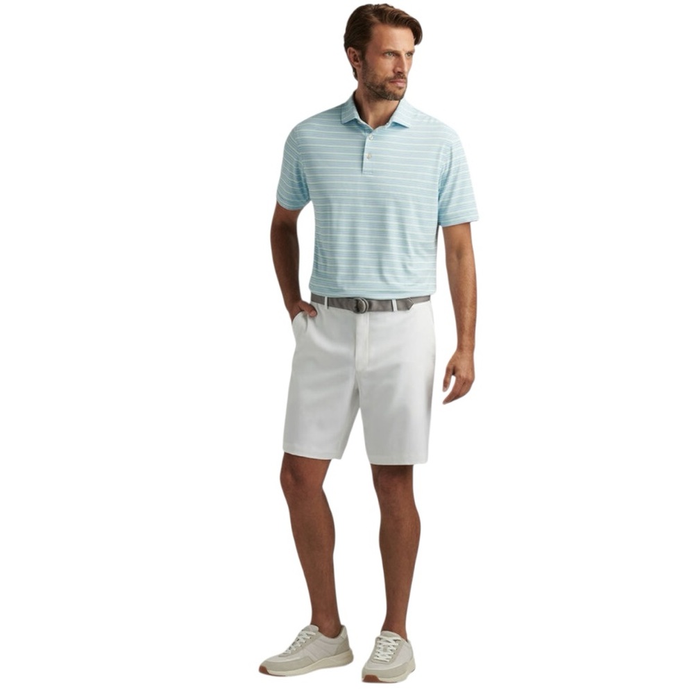 Peter Millar Men’s Crown Sport 9” Salem Performance Short Size 34 in White EUC